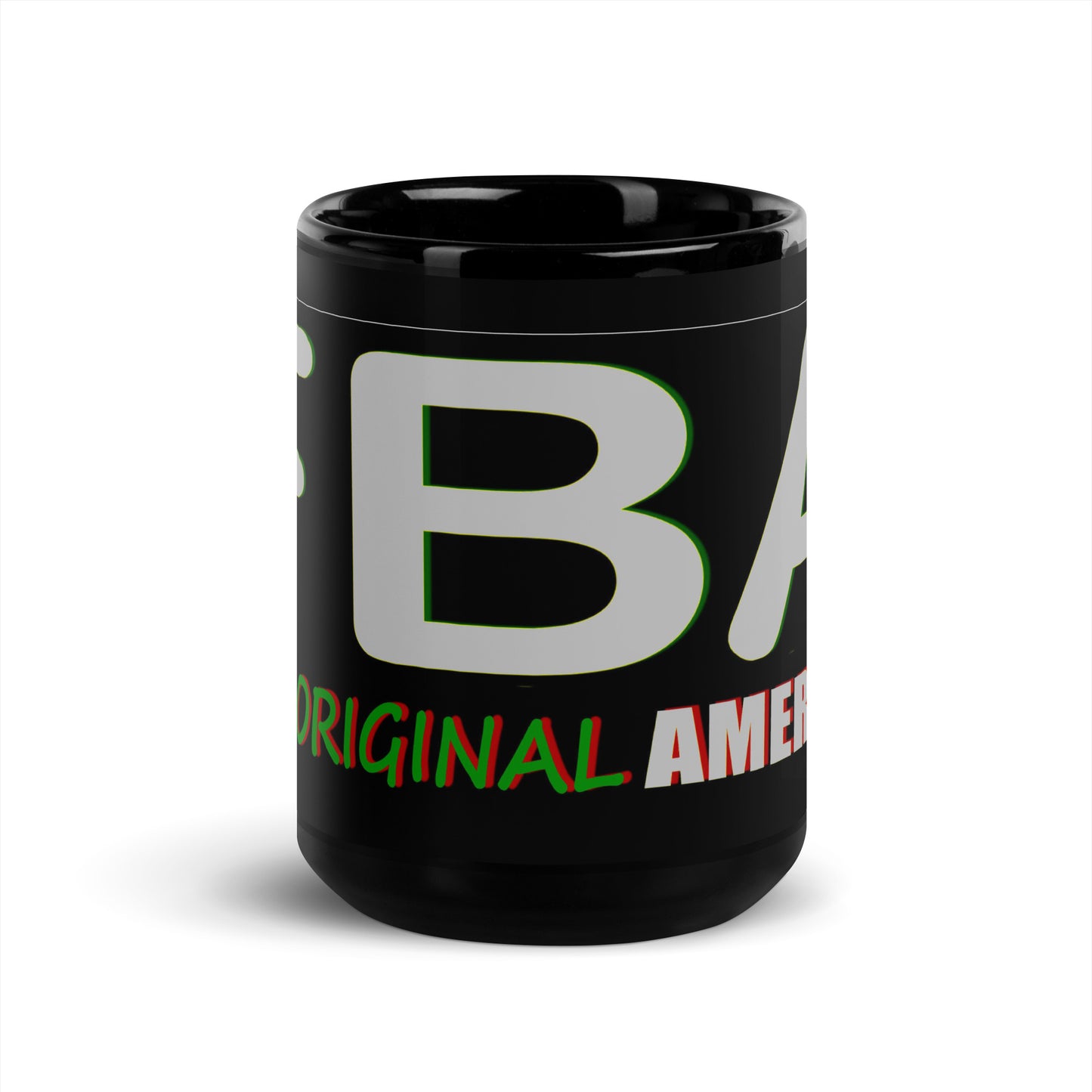 FBA Black Glossy Mug