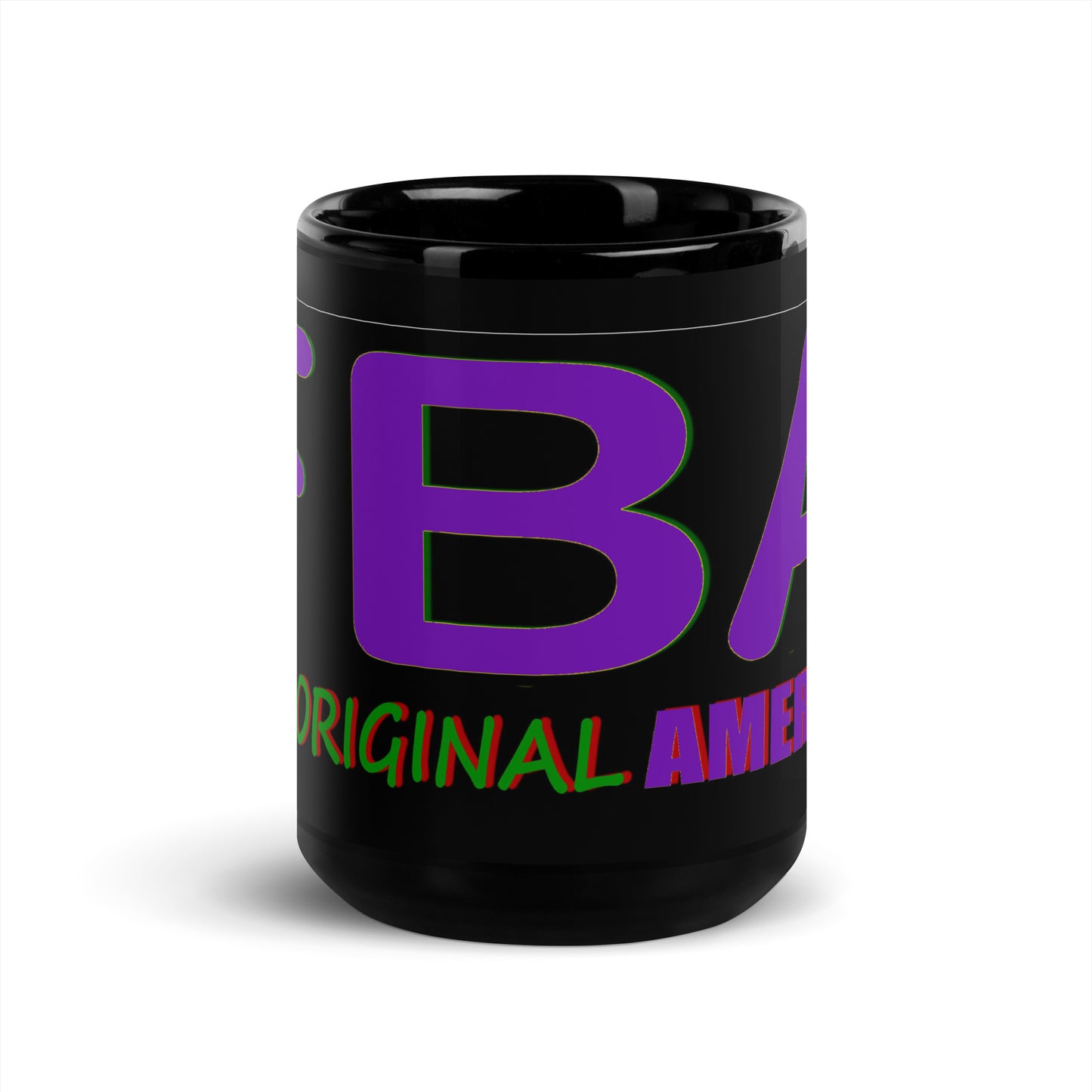 FBA Black Glossy Mug