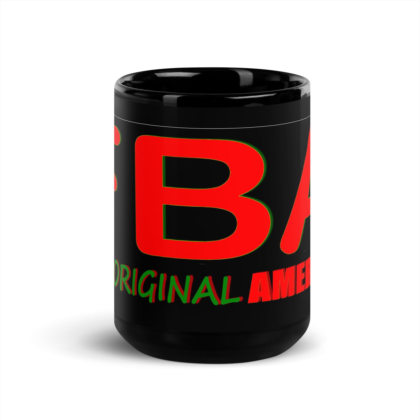 FBA Black Glossy Mug