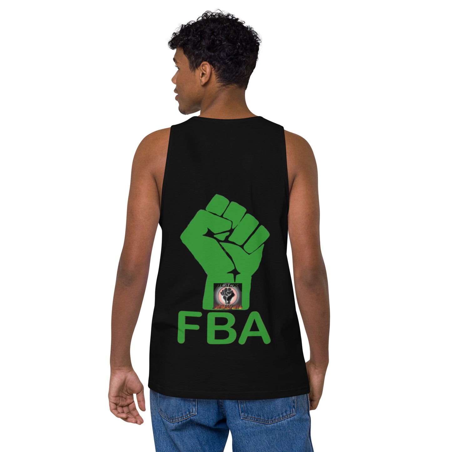 Men’s premium EVERY MONTH tank top Green Fist