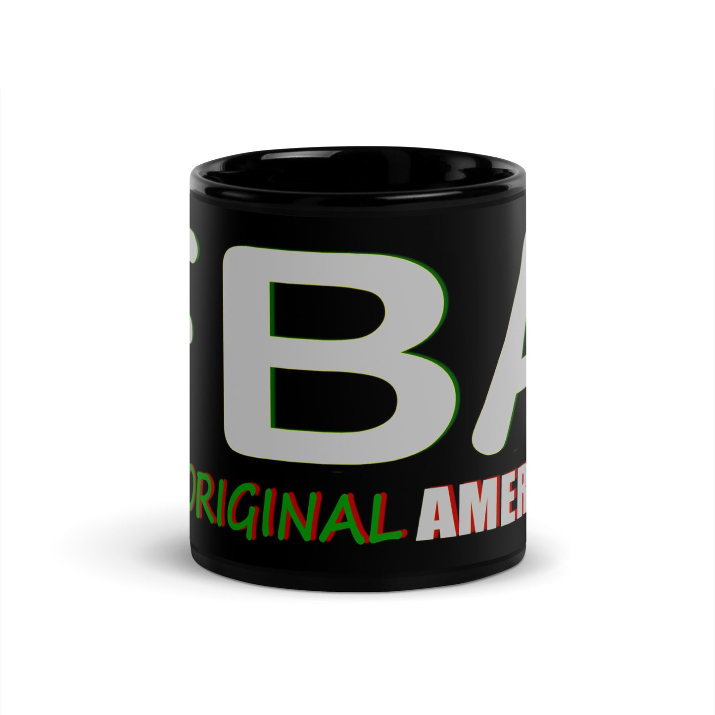 FBA Black Glossy Mug