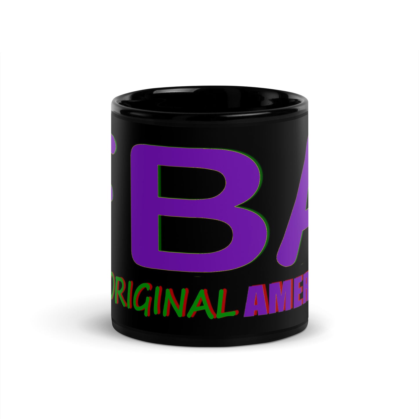 FBA Black Glossy Mug