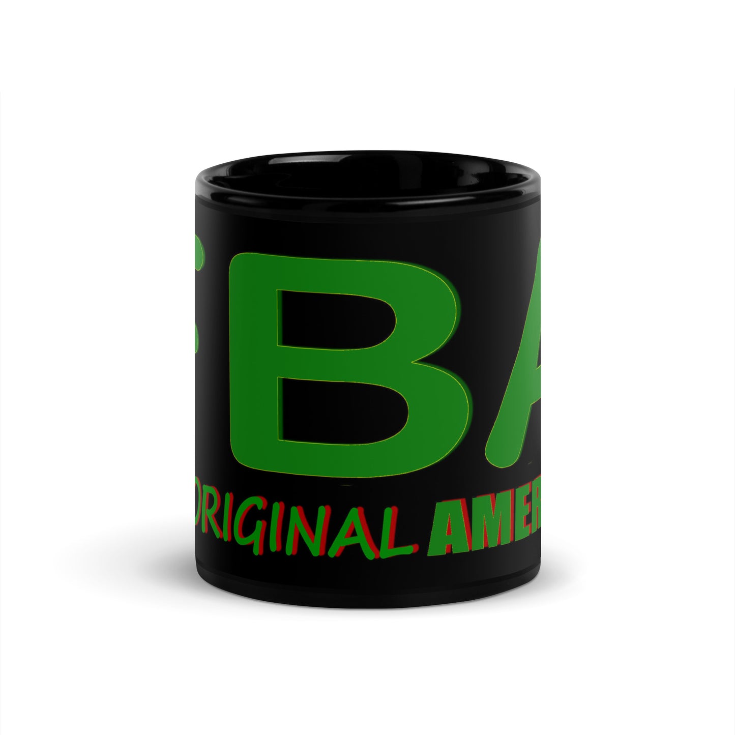 FBA Black Glossy Mug