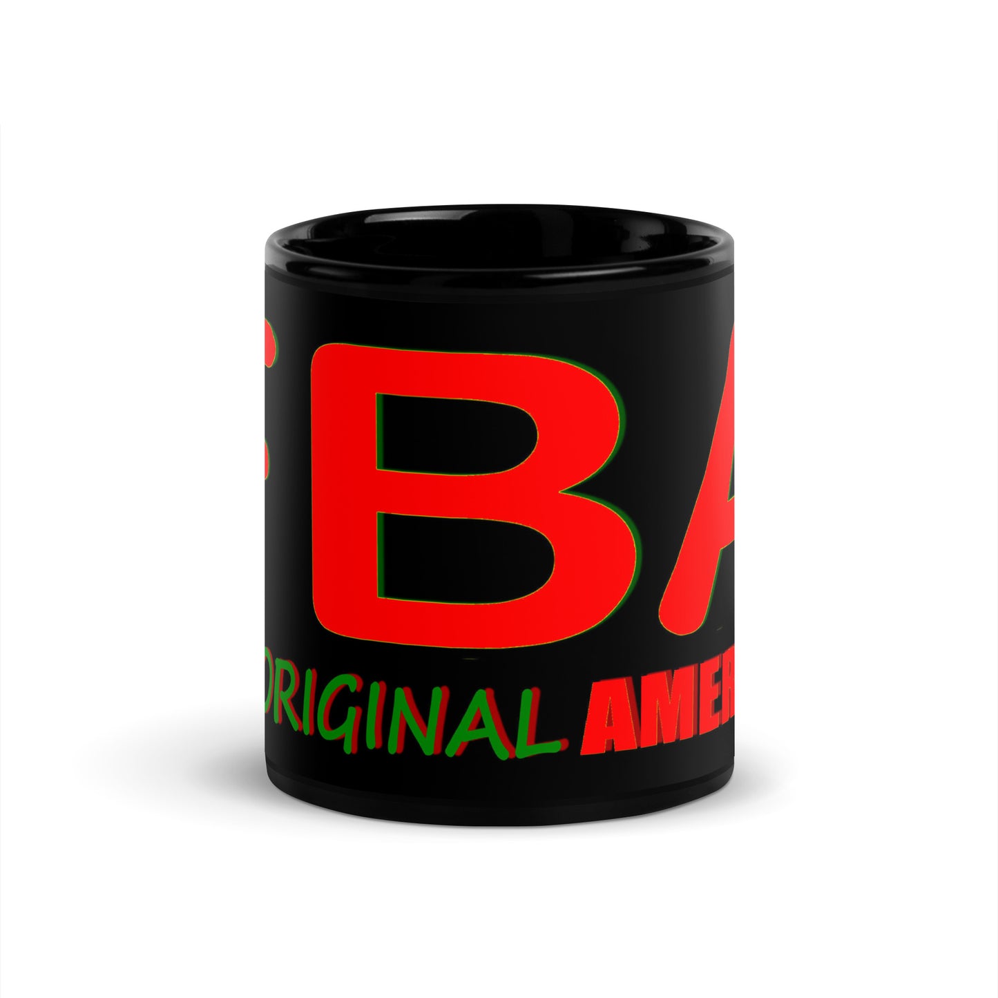 FBA Black Glossy Mug