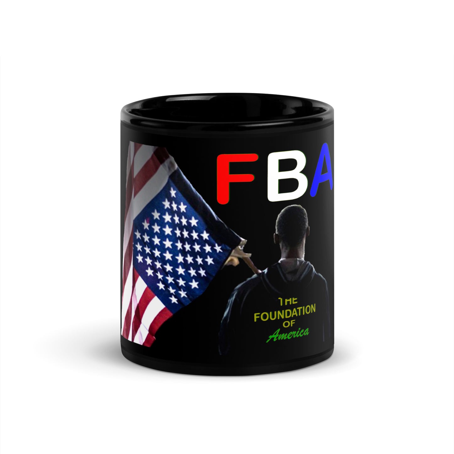 FBA Black Glossy Mug