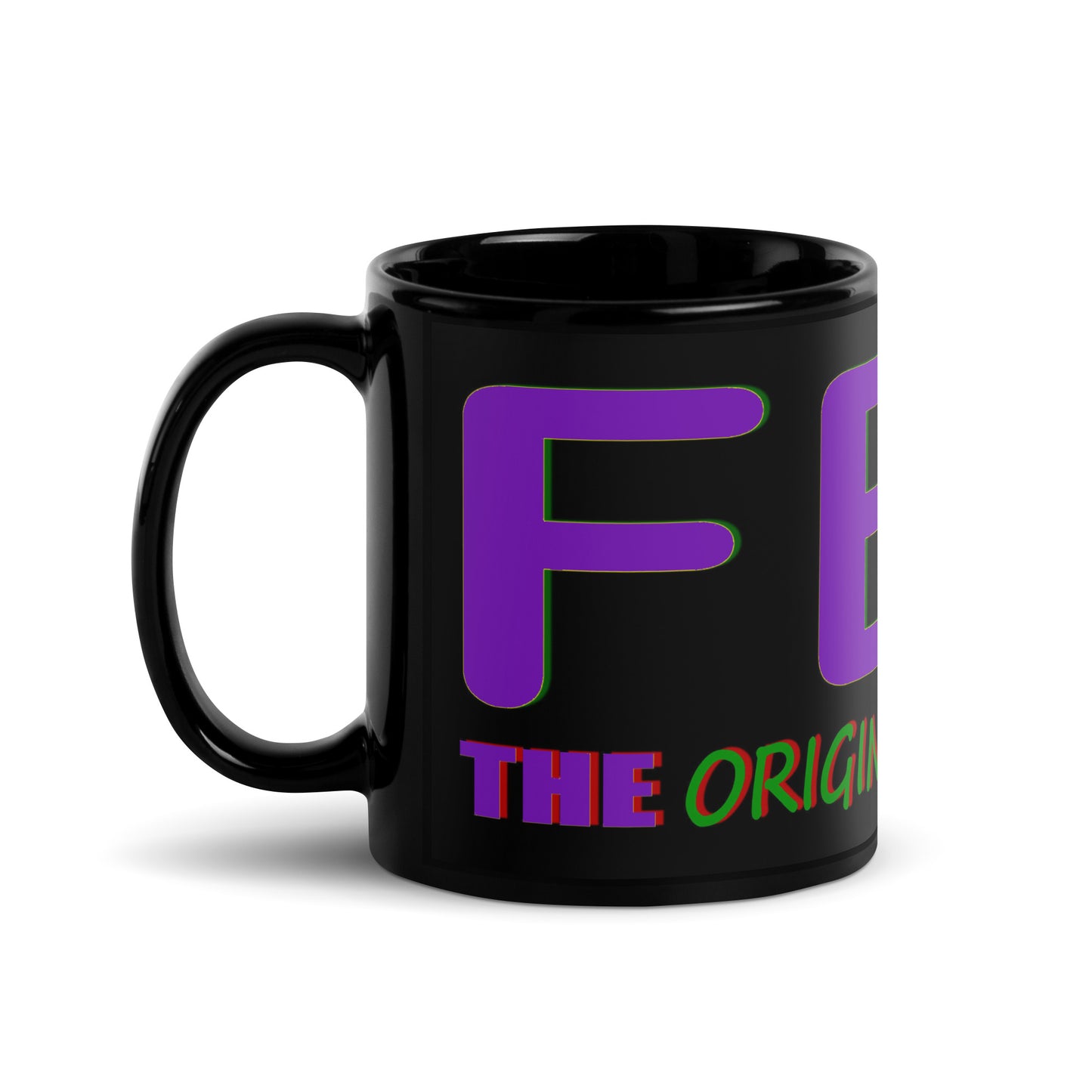FBA Black Glossy Mug