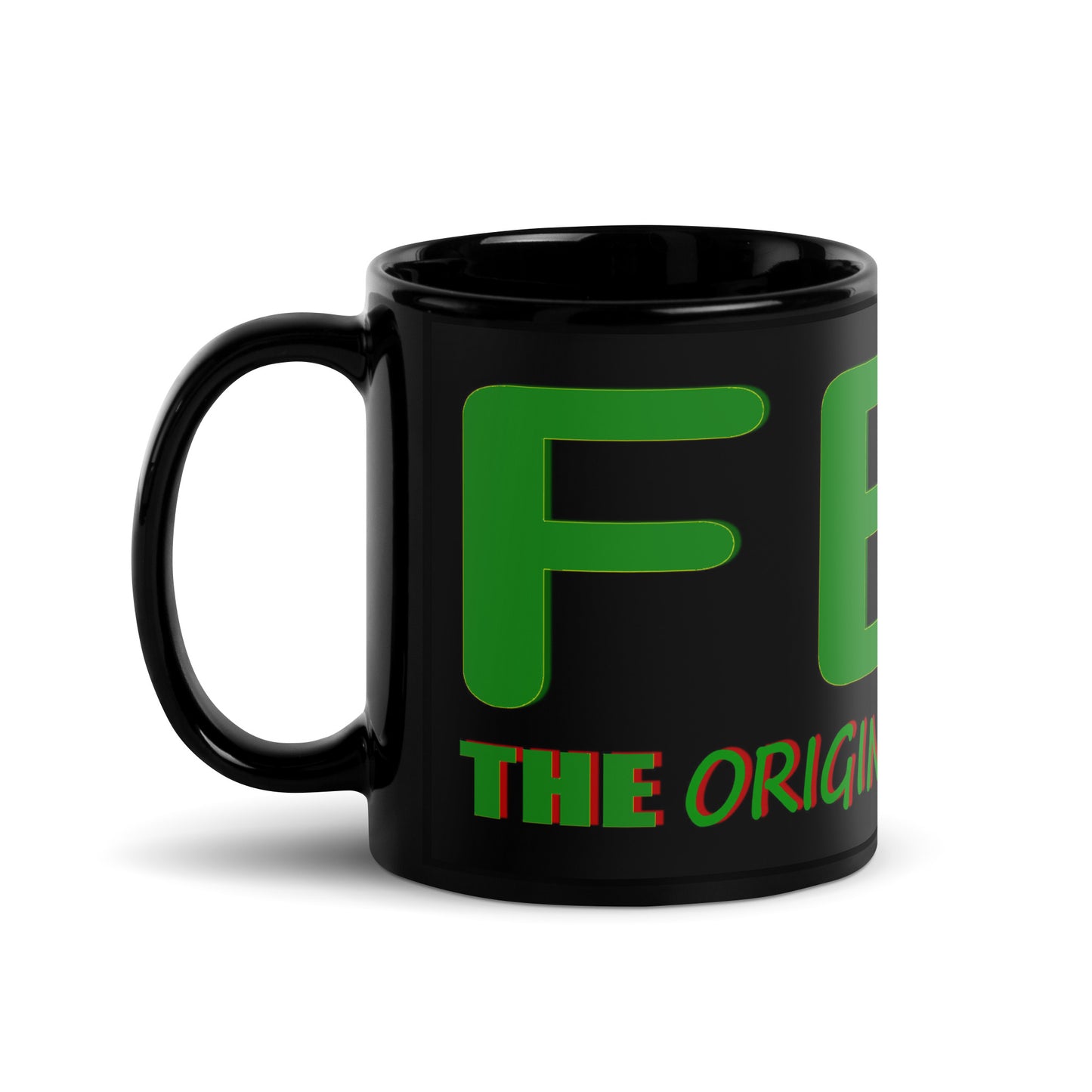 FBA Black Glossy Mug
