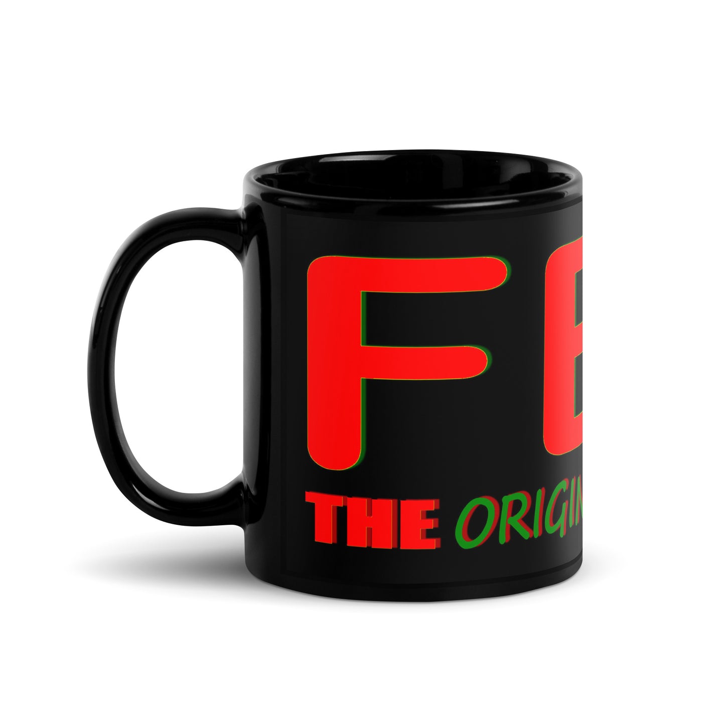 FBA Black Glossy Mug