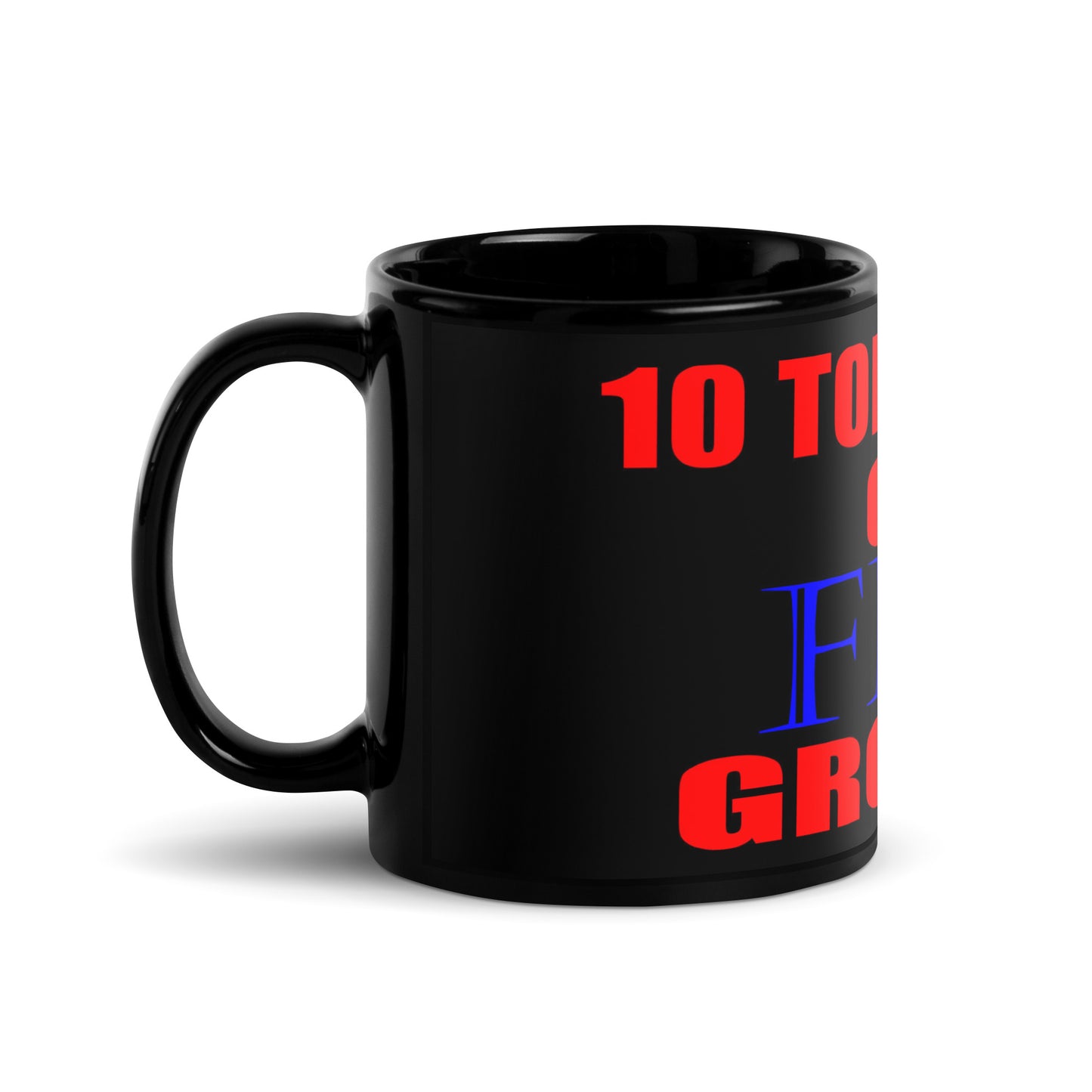 FBA Black Glossy Mug