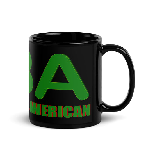 FBA Black Glossy Mug