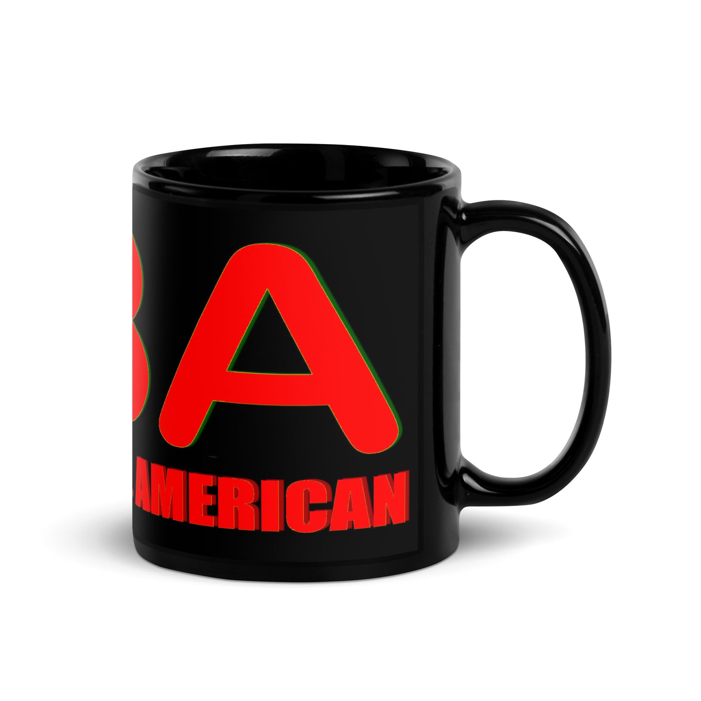 FBA Black Glossy Mug