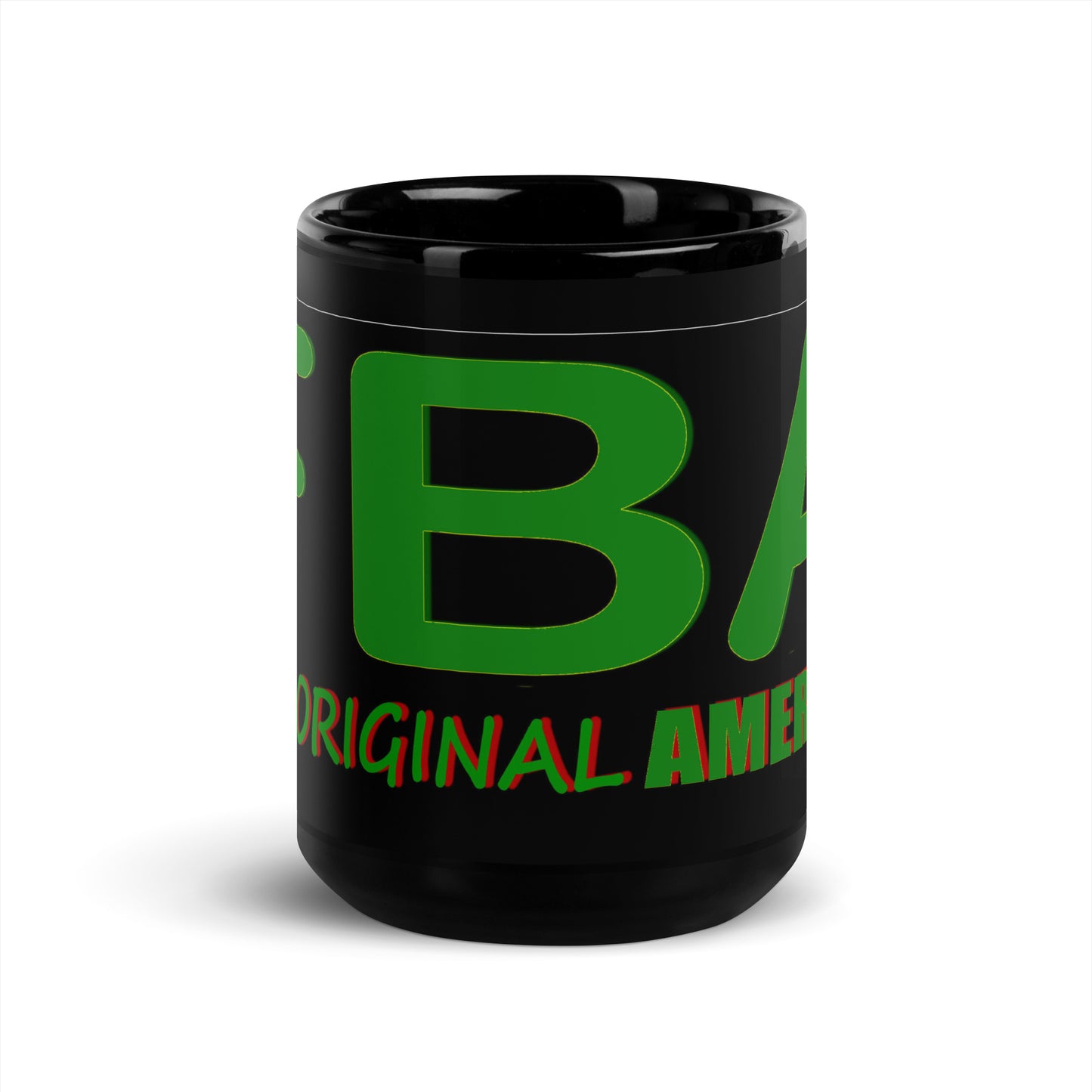 FBA Black Glossy Mug