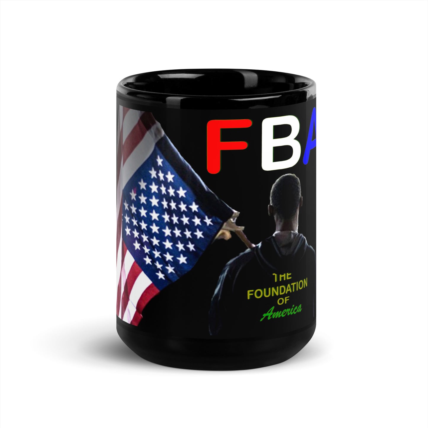 FBA Black Glossy Mug