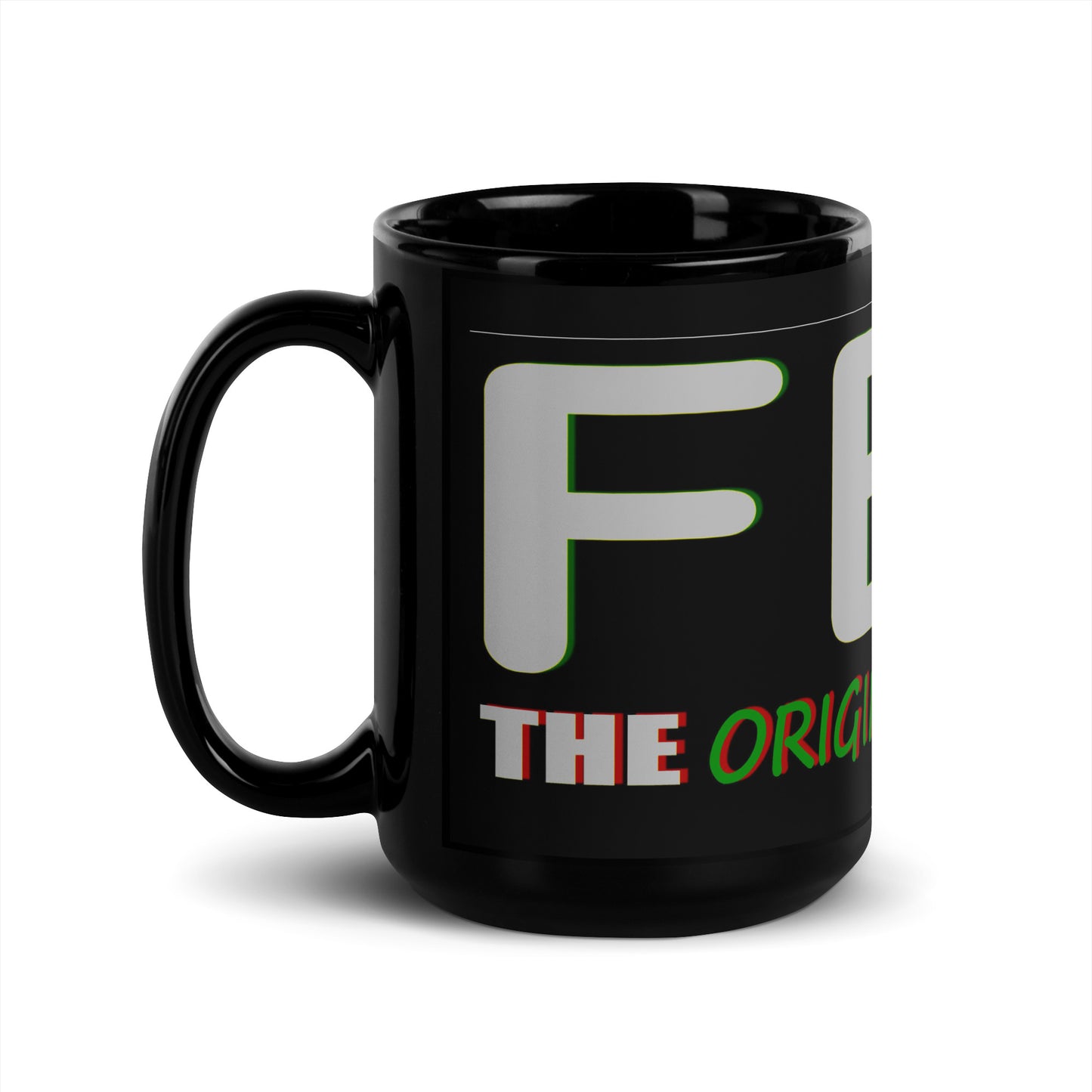 FBA Black Glossy Mug