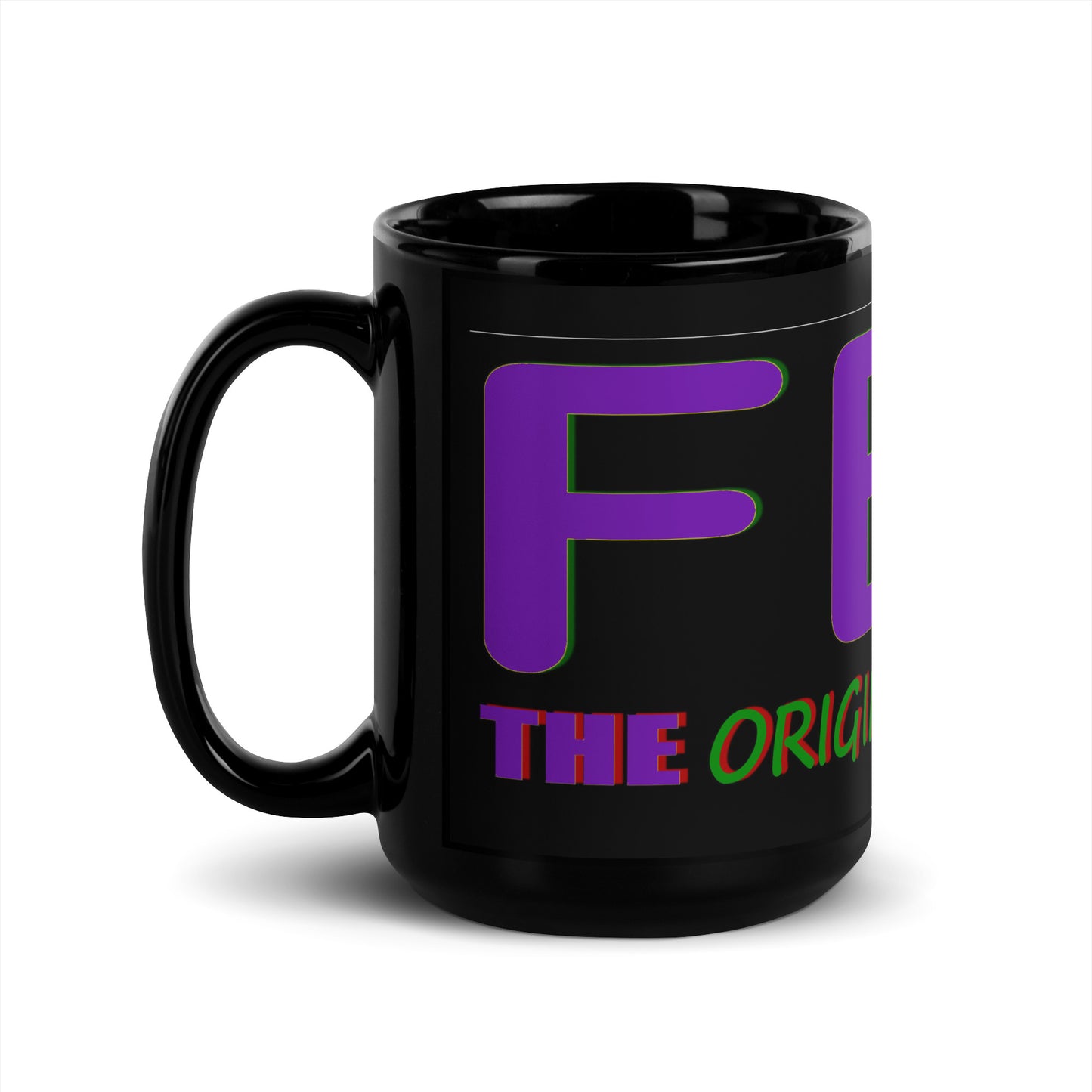 FBA Black Glossy Mug