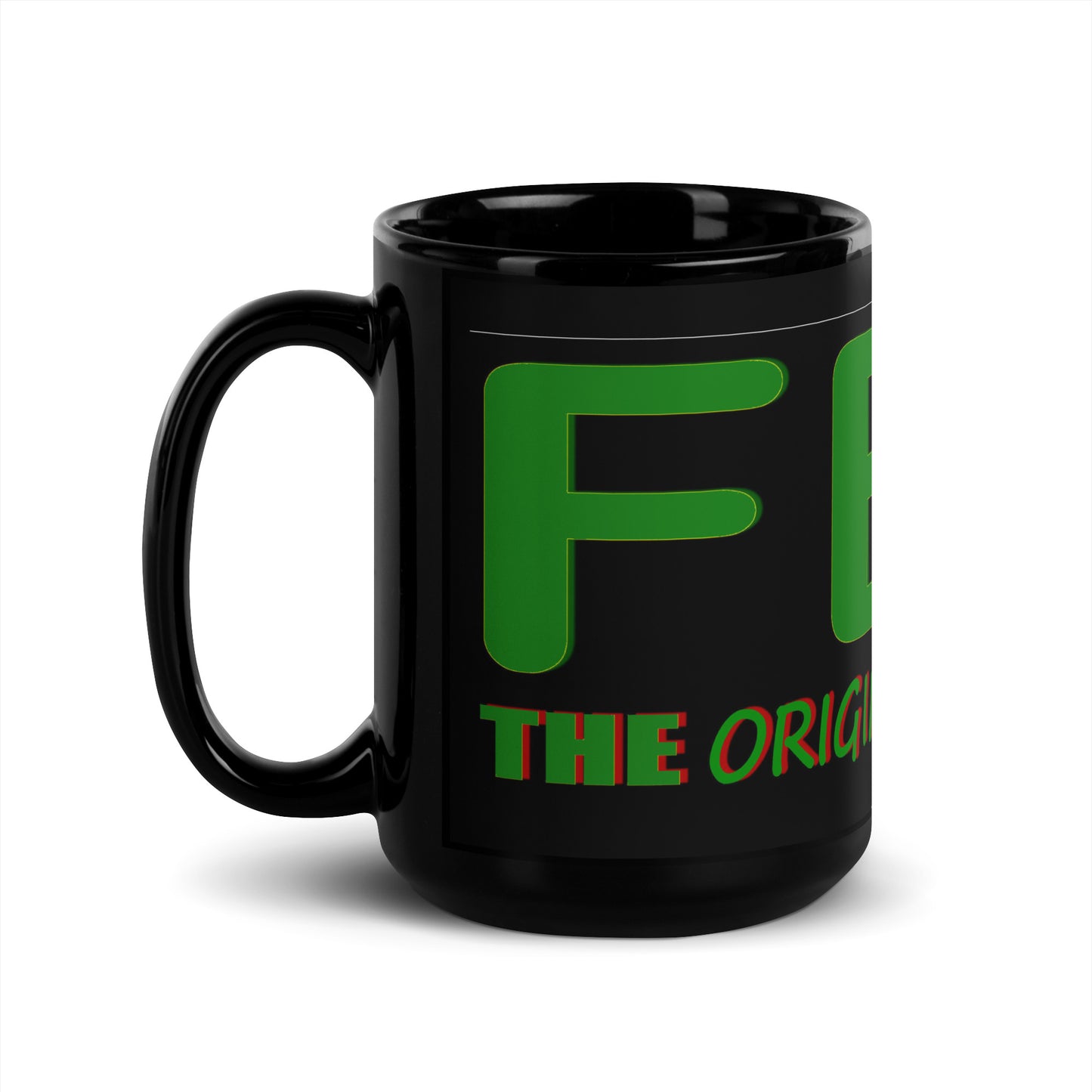 FBA Black Glossy Mug