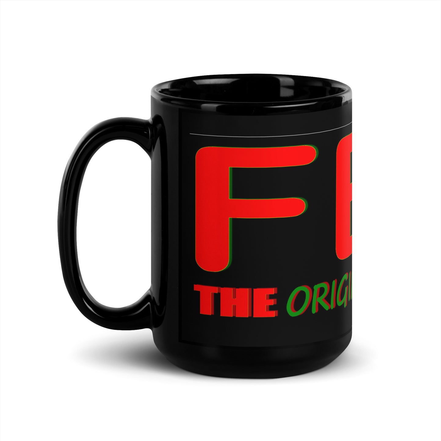 FBA Black Glossy Mug
