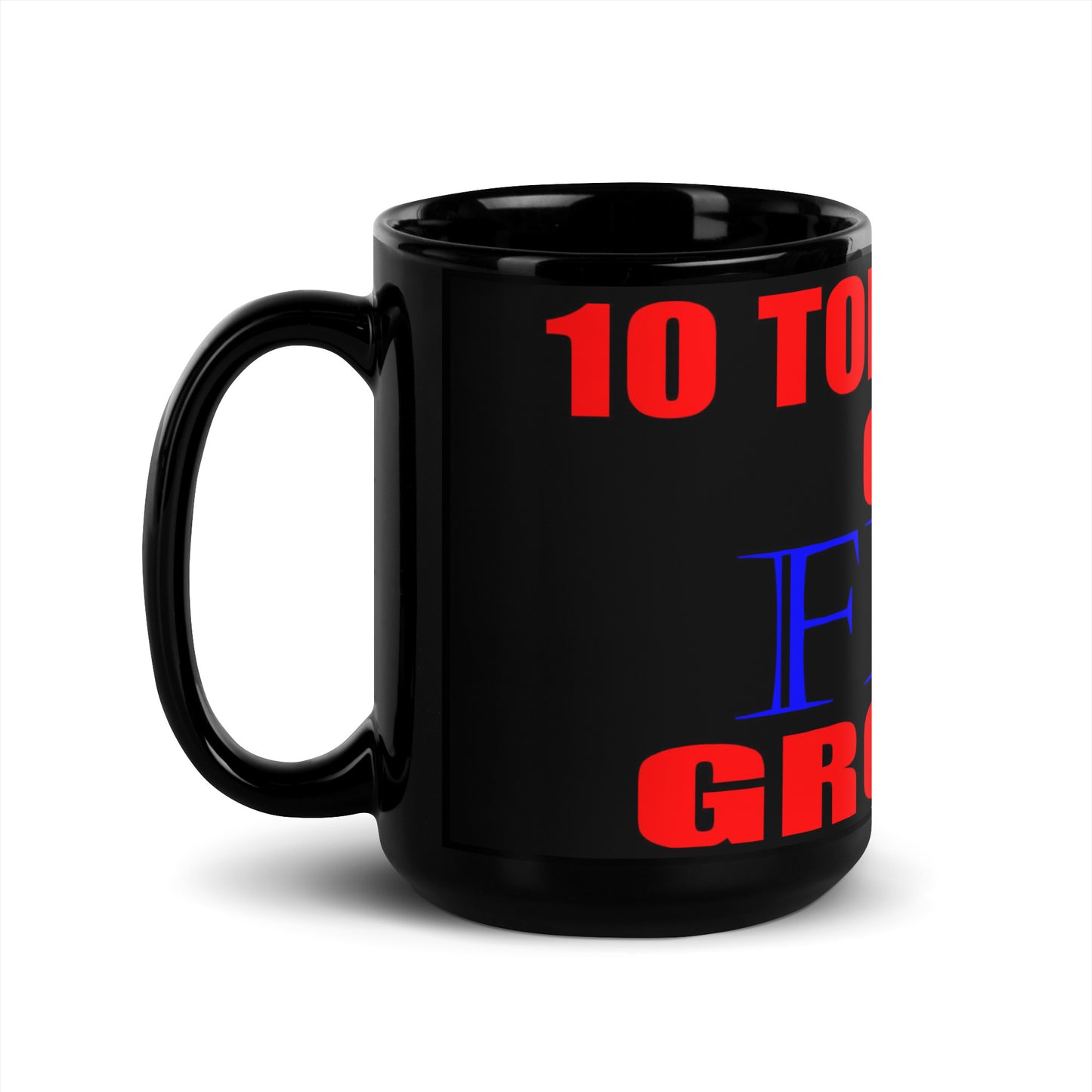 FBA Black Glossy Mug