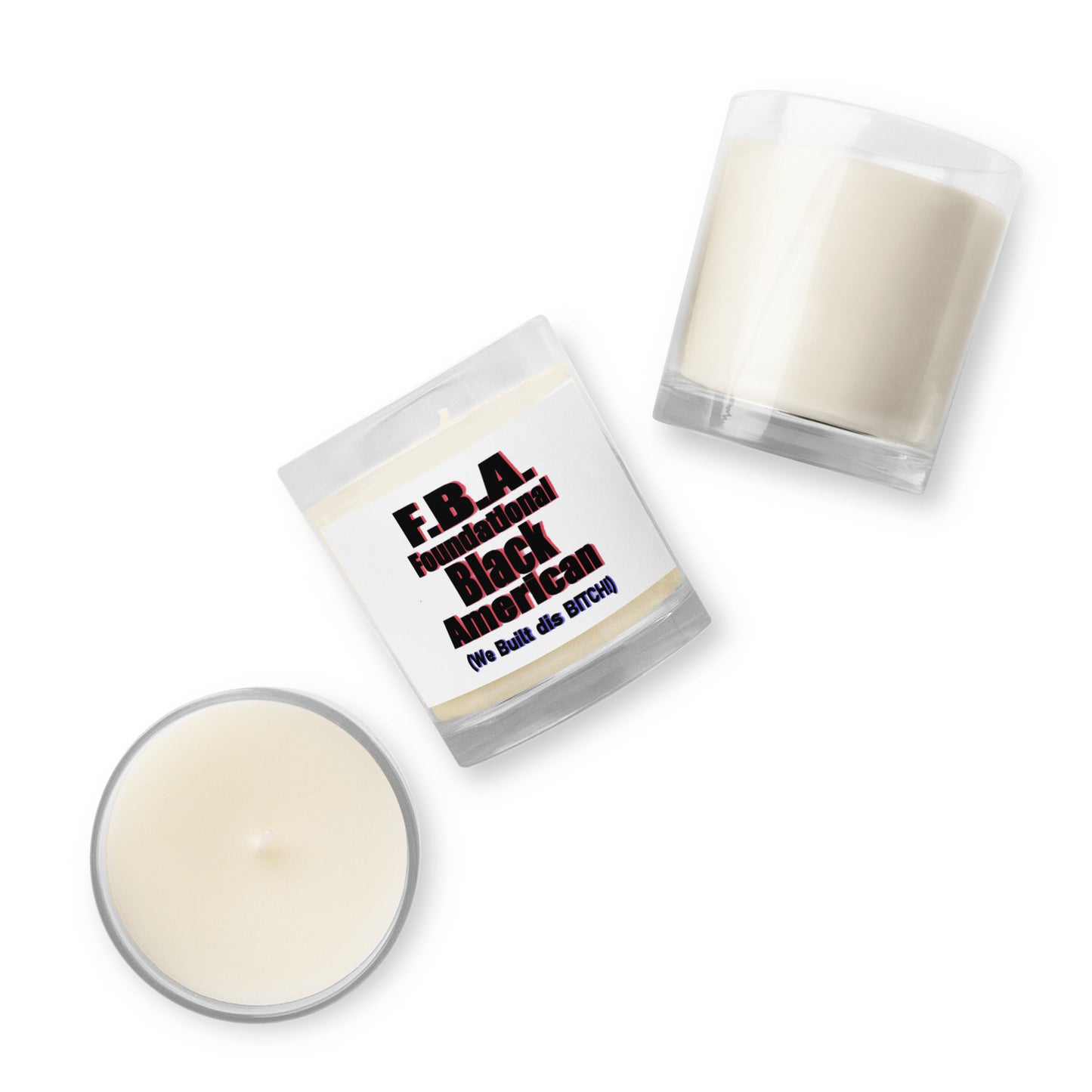 Glass jar soy wax FBA candle