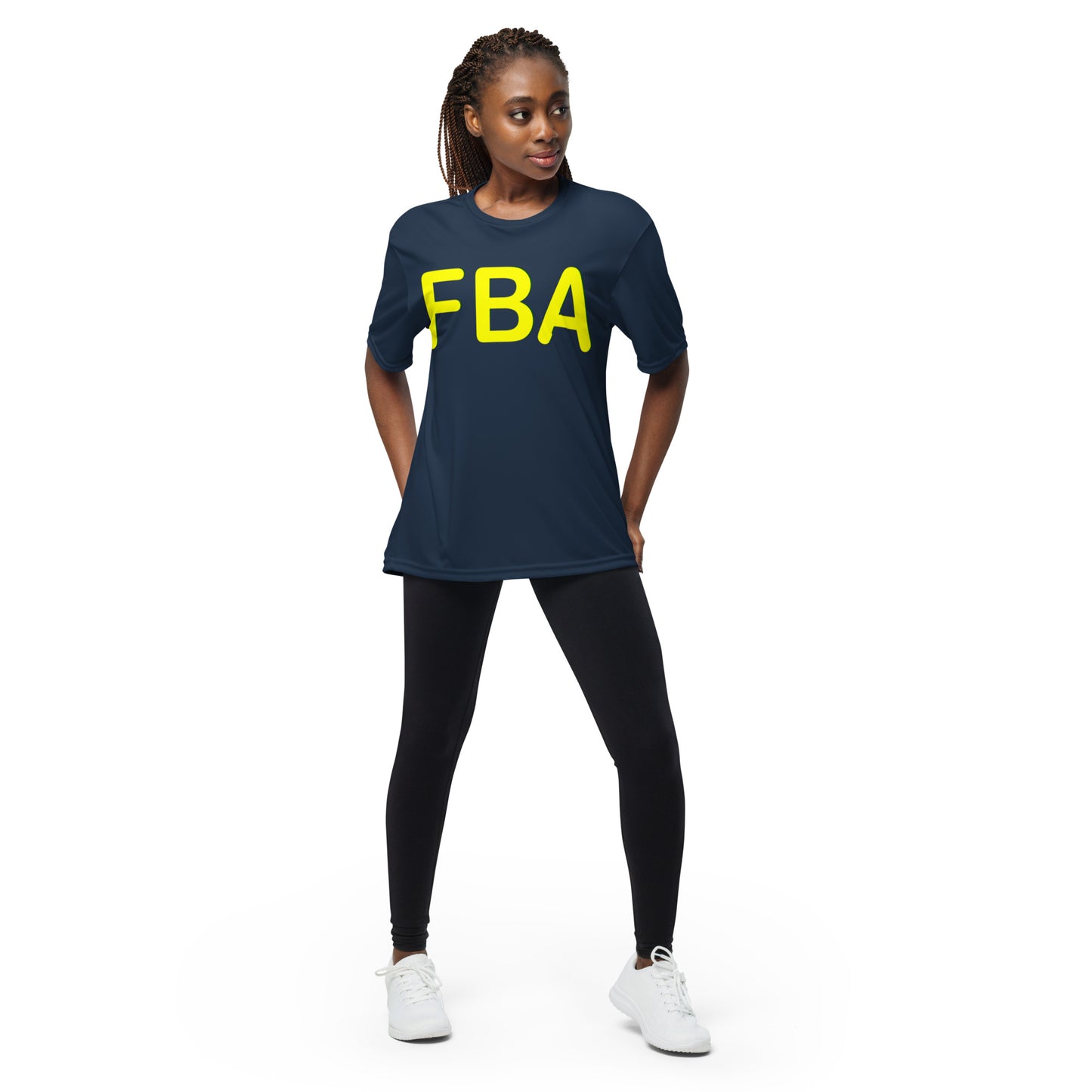 Unisex performance FBA crew neck t-shirt