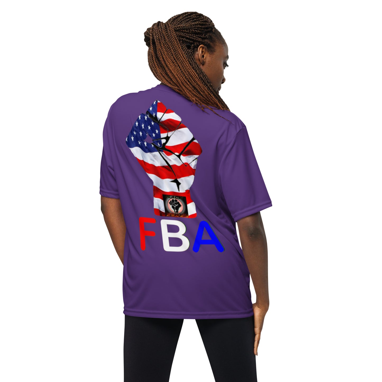 Unisex performance FBA crew neck t-shirt