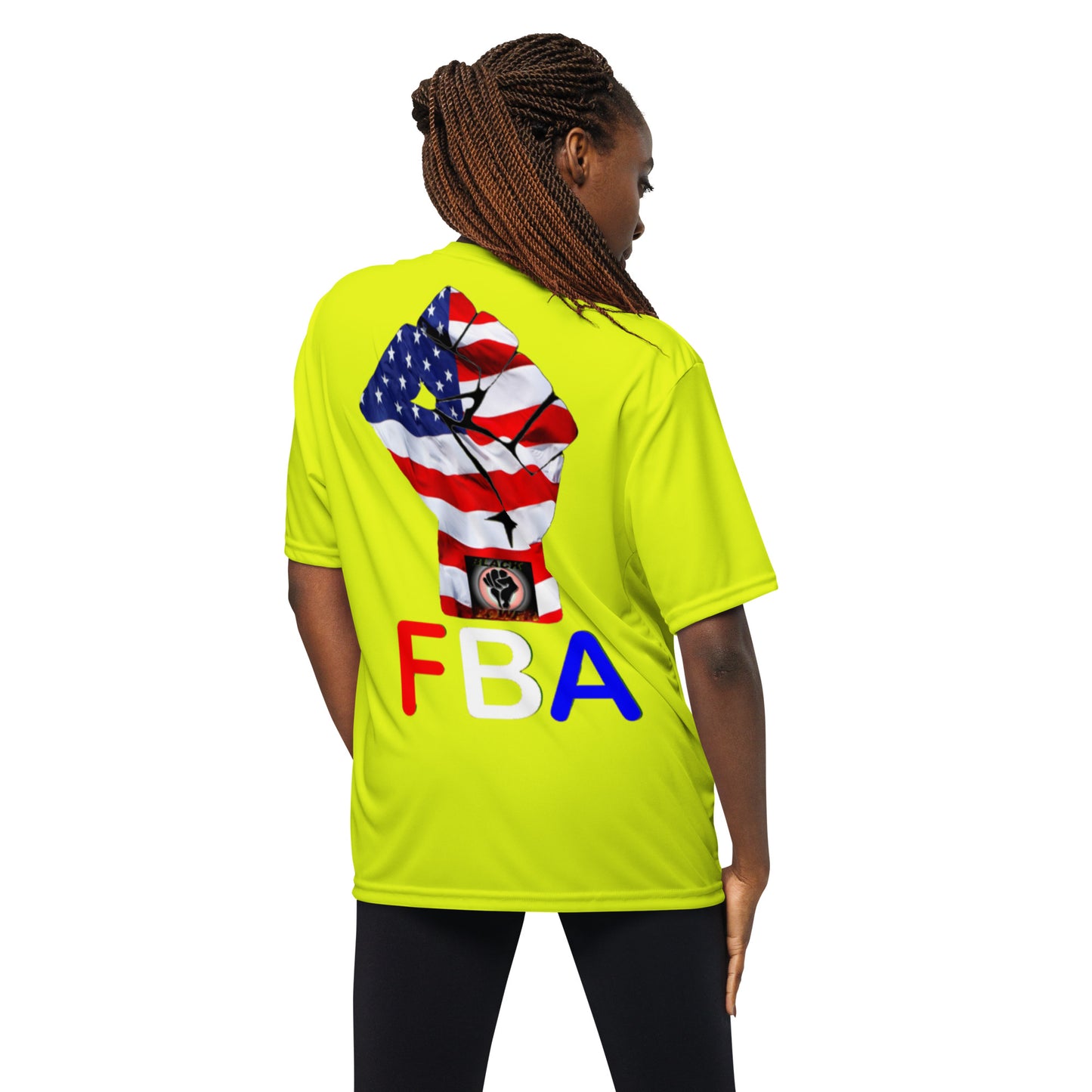 Unisex performance FBA crew neck t-shirt