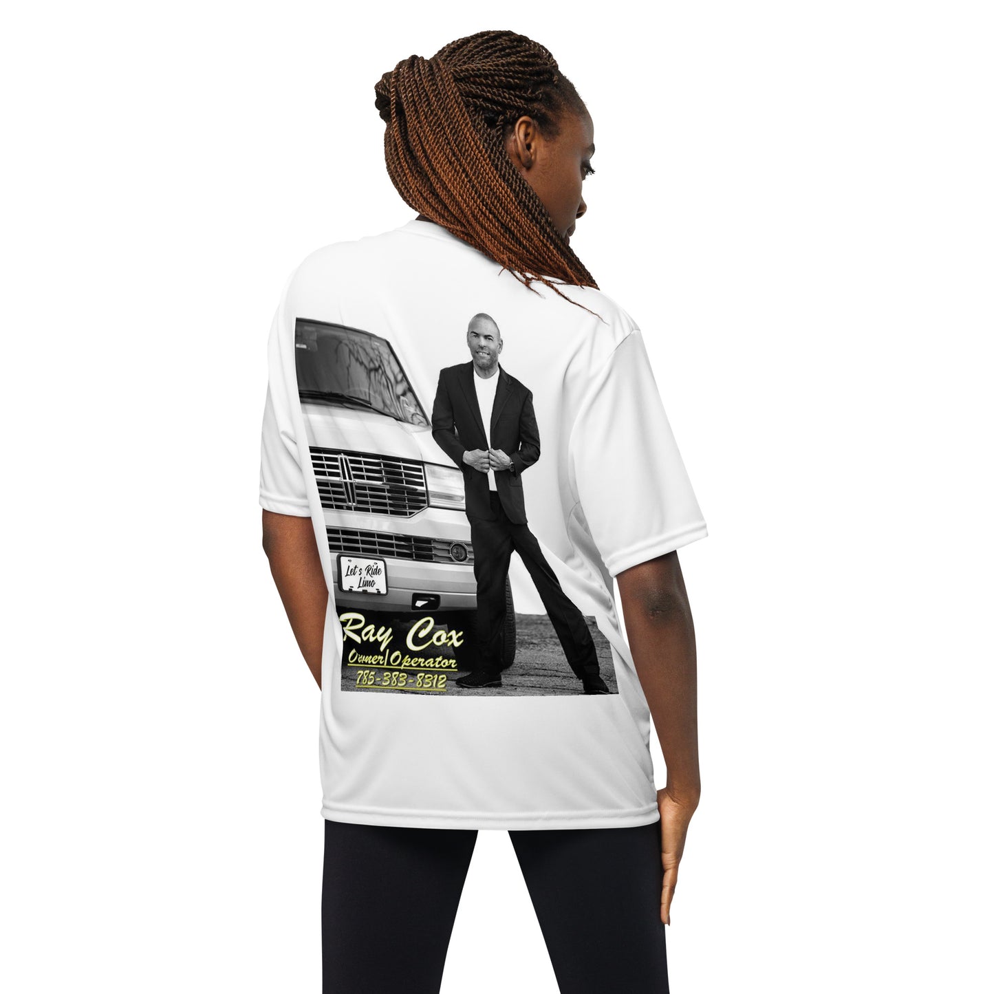 Unisex performance LETS RIDE crew neck t-shirt