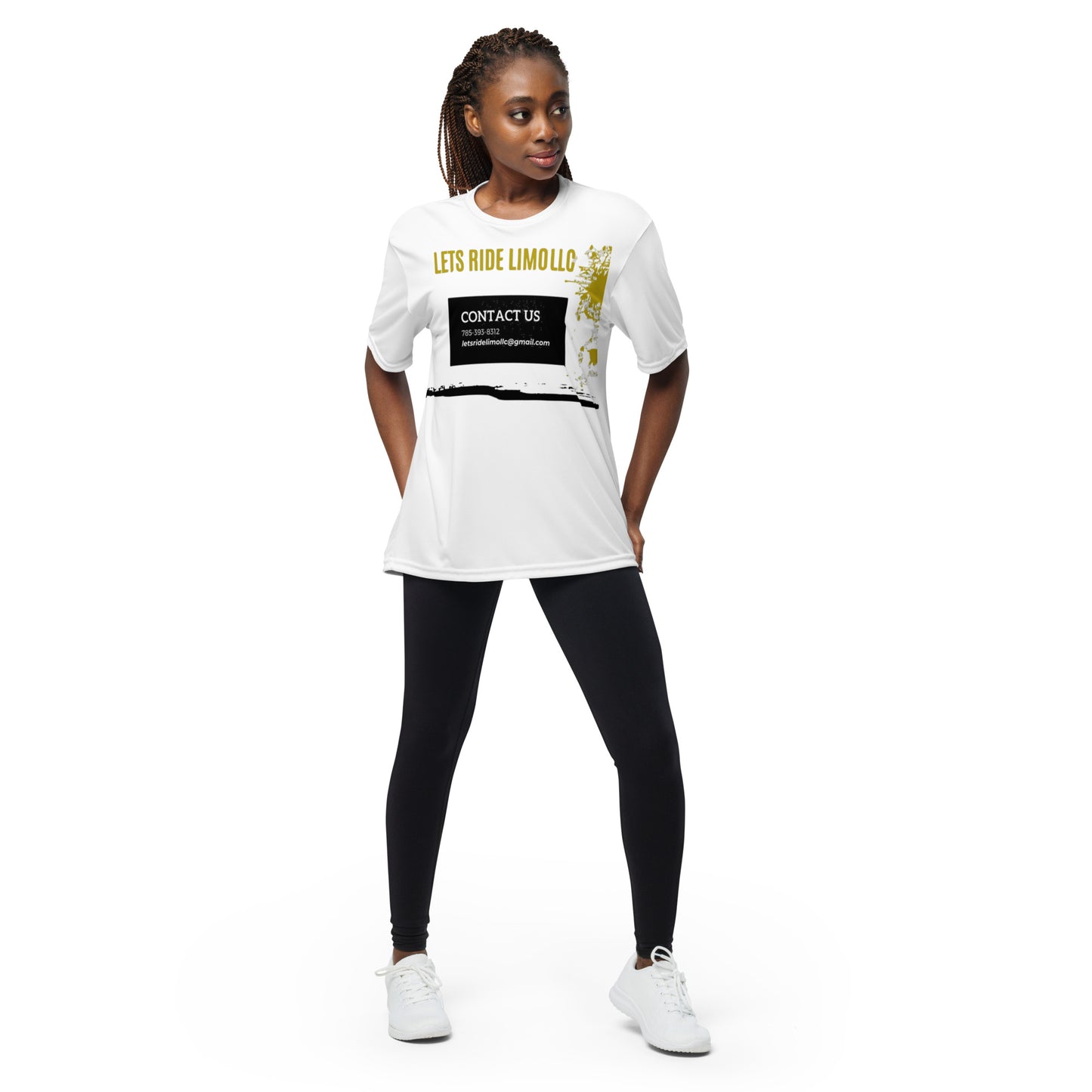 Unisex performance LETS RIDE crew neck t-shirt